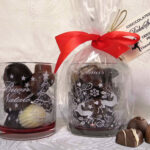 Bicchiere di Natale personalizzato con cioccolatini