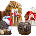 Panettone o Pandoro PERSONALIZZATO con foto gusti con Lotus , bueno, bacio, pistacchio, snikers, pan di stelle, galak, kinder OREO ecc